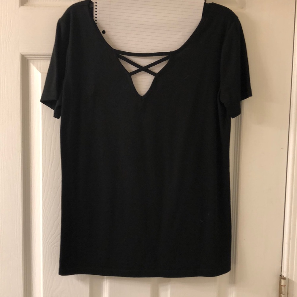 black cross front mudd shirt